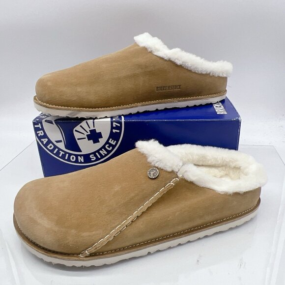 Birkenstock Zermatt Premium Shearling Suede Leather Mink EU 46 US 13-13.5 R - Picture 2 of 11